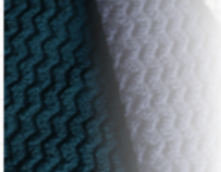 Close view of textured jacquard swatches with a chevron relief.